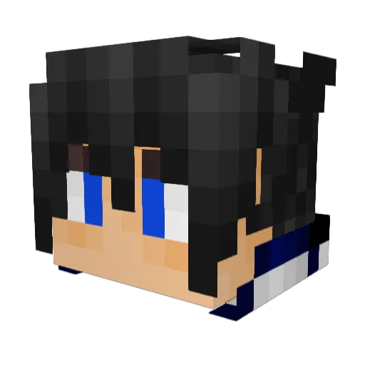 Kwizer Minecraft avatar head, 3D render