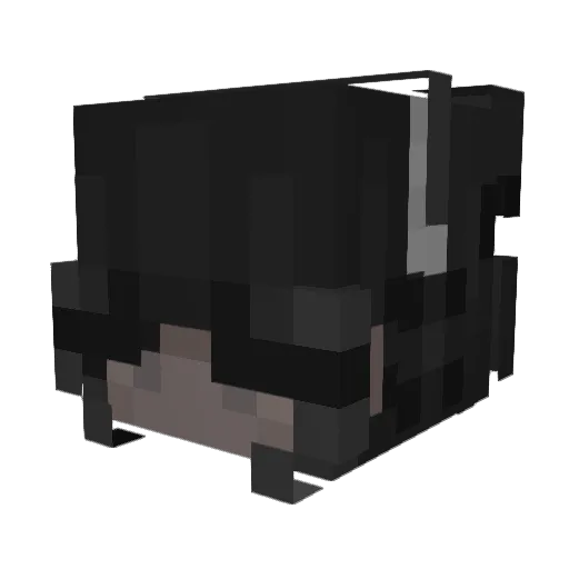 Kwni_ Minecraft avatar head, 3D render