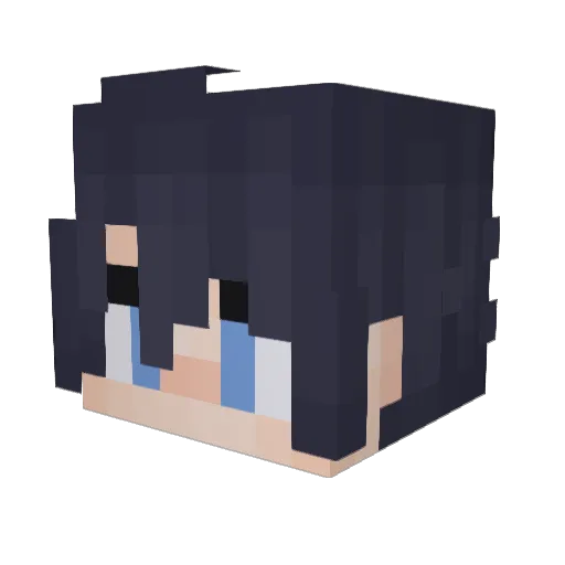 KwonJune Minecraft avatar head, 3D render