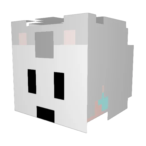 Kwon_Kang Minecraft avatar head, 3D render