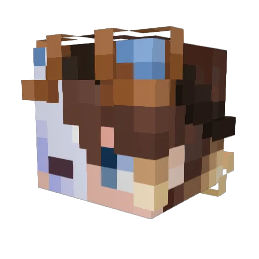 Kwooni_ Minecraft avatar head, 3D render