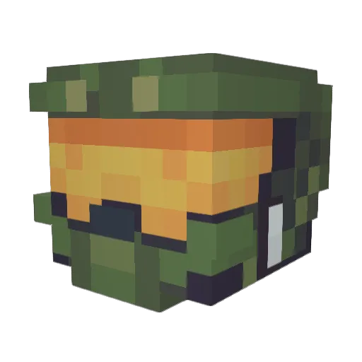 Kwormi Minecraft avatar head, 3D render