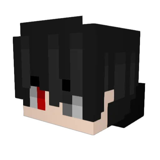 Kwrmm Minecraft avatar head, 3D render