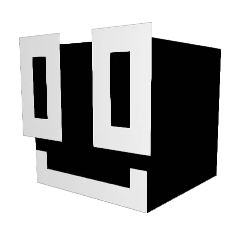Kwune Minecraft avatar head, 3D render