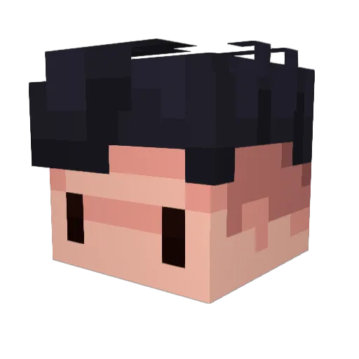 Kwyzx Minecraft avatar head, 3D render
