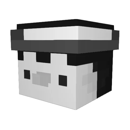 Kwzl Minecraft avatar head, 3D render
