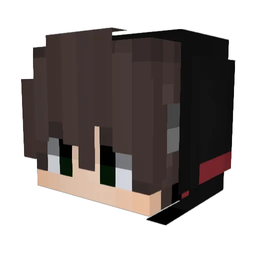 KxAteu Minecraft avatar head, 3D render