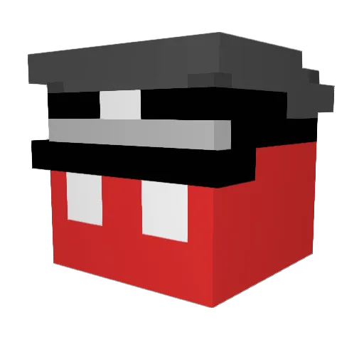 KxRbG Minecraft avatar head, 3D render