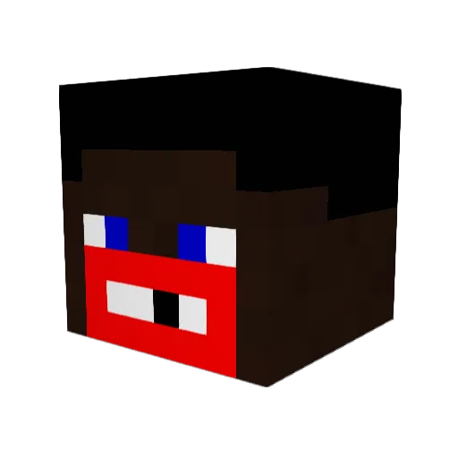 KxRxPx Minecraft avatar head, 3D render