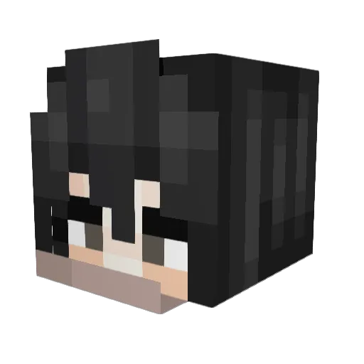 Kxava Minecraft avatar head, 3D render