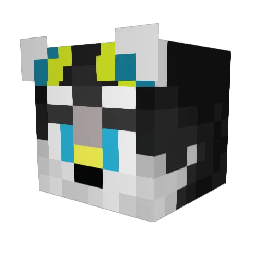 Kxbin Minecraft avatar head, 3D render