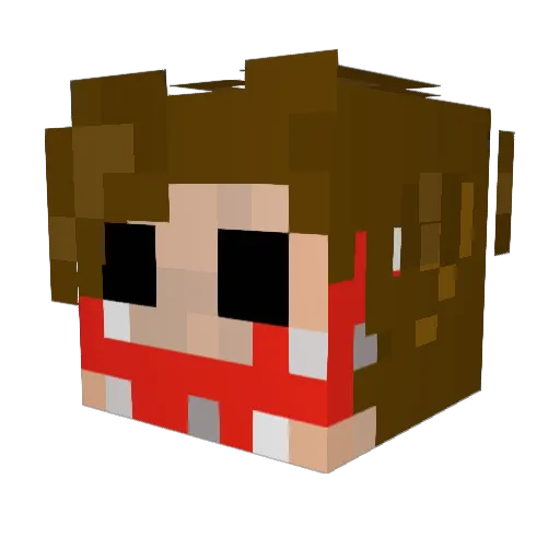 Kxdaa Minecraft avatar head, 3D render
