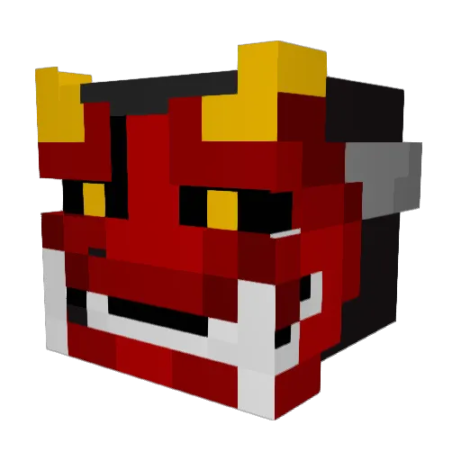 Kxfi Minecraft avatar head, 3D render