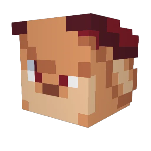 KxleyStudios Minecraft avatar head, 3D render