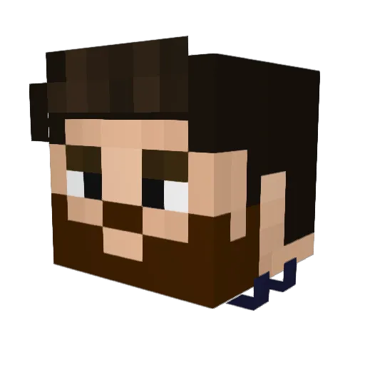 KxmiSama Minecraft avatar head, 3D render