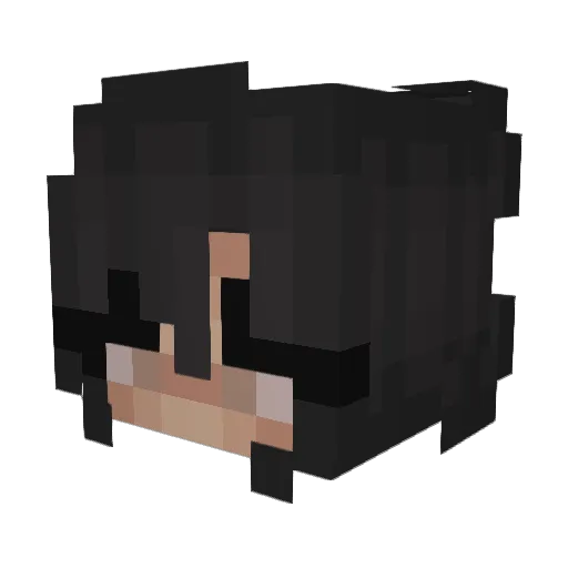 Kxnna Minecraft avatar head, 3D render