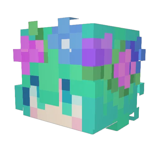KxqzyRun3 Minecraft avatar head, 3D render