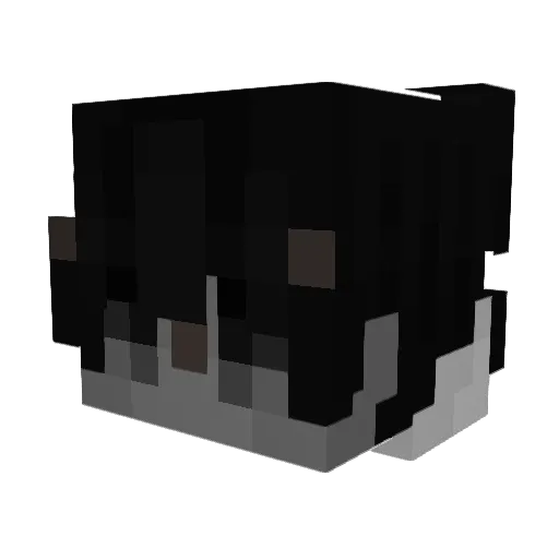 Kxqzy_ Minecraft avatar head, 3D render