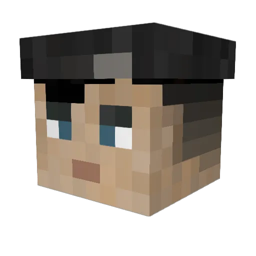 Kxrmaslay Minecraft avatar head, 3D render