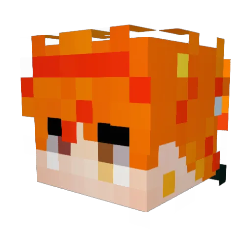 Kxrme Minecraft avatar head, 3D render