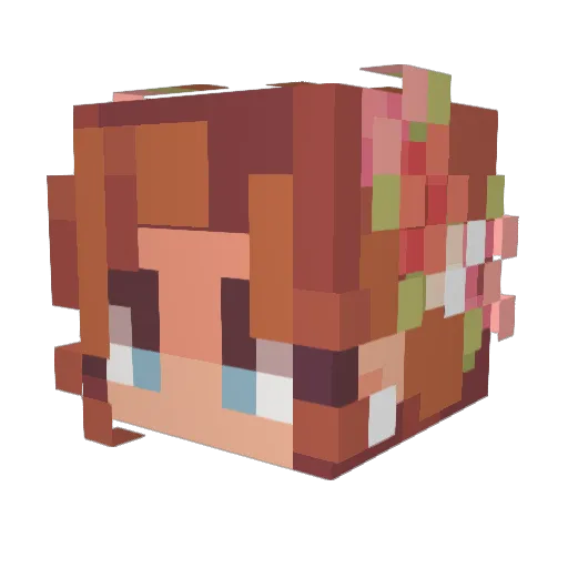 Kxroline_ Minecraft avatar head, 3D render