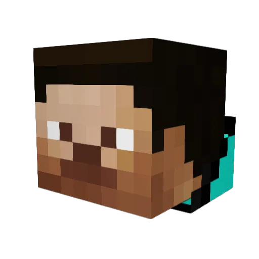 Kxruem Minecraft avatar head, 3D render