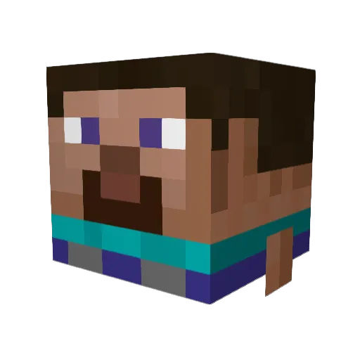 Kxsmic Minecraft avatar head, 3D render