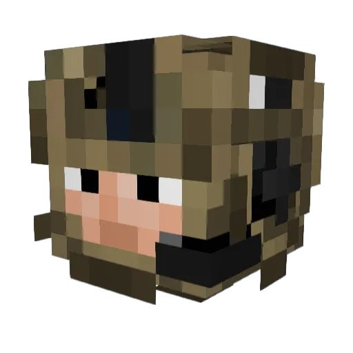 Kxstas_ Minecraft avatar head, 3D render