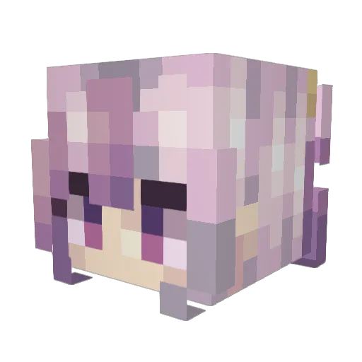 Kxsuko Minecraft avatar head, 3D render