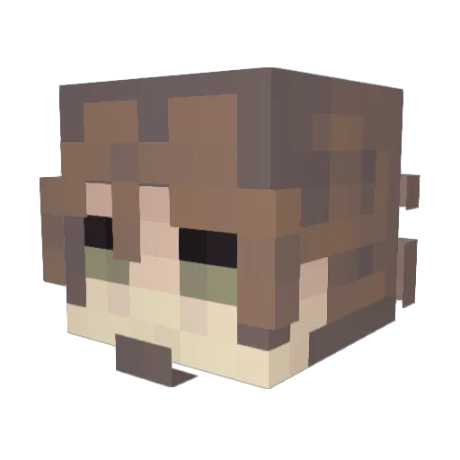 Kxunn Minecraft avatar head, 3D render