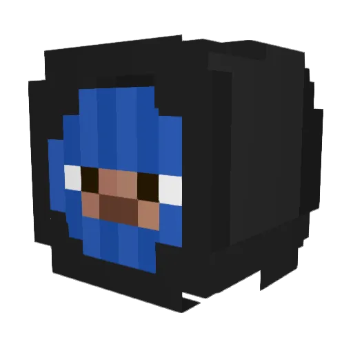 KxxxK Minecraft avatar head, 3D render