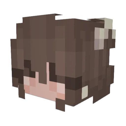 Kxy_boo Minecraft avatar head, 3D render