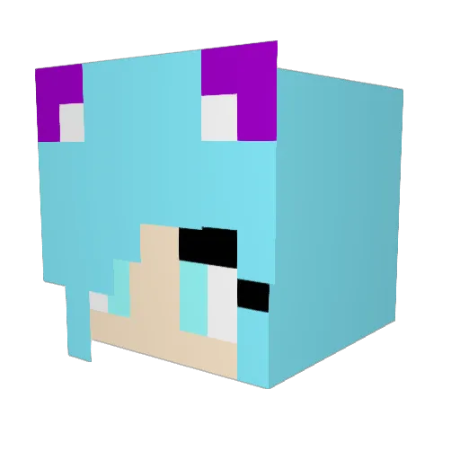 KyDame Minecraft avatar head, 3D render