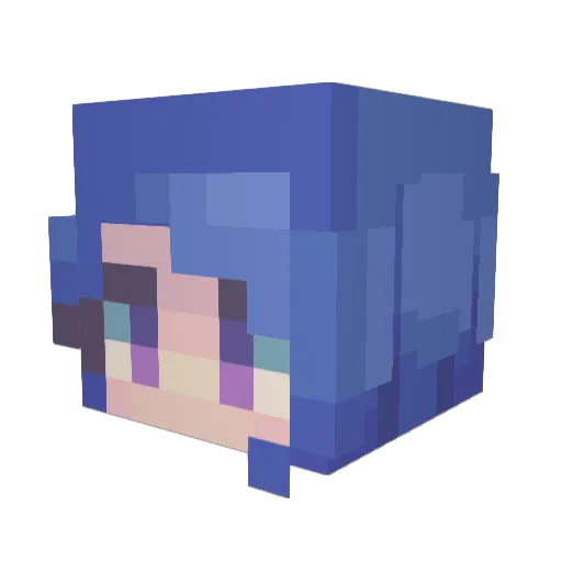 KyGelli Minecraft avatar head, 3D render