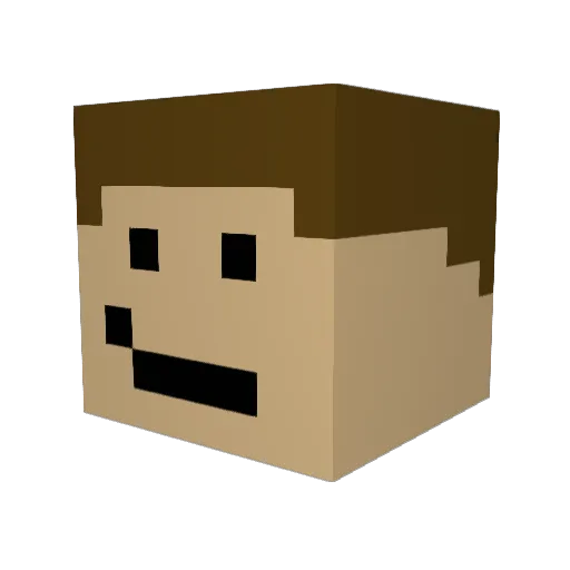 KyKy124 Minecraft avatar head, 3D render