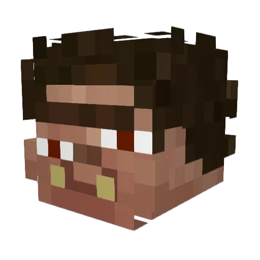 KyKy3a Minecraft avatar head, 3D render