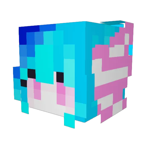 KyKyPy3a Minecraft avatar head, 3D render