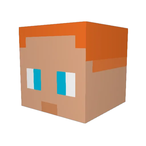 KyPage Minecraft avatar head, 3D render