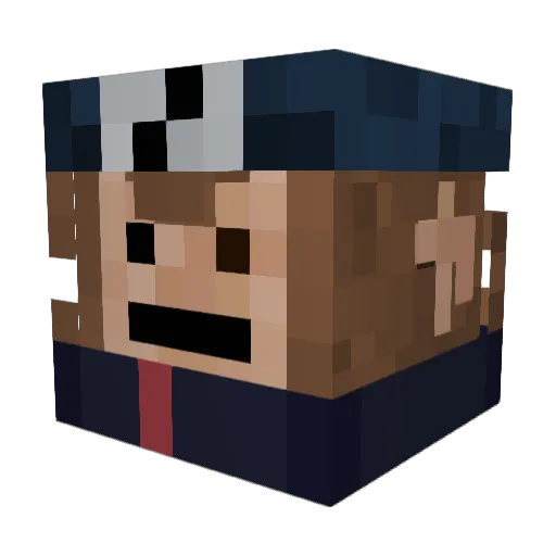 KyPap Minecraft avatar head, 3D render