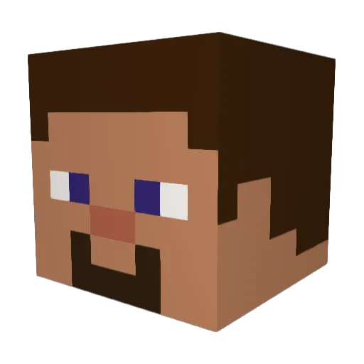 Ky_D Minecraft avatar head, 3D render