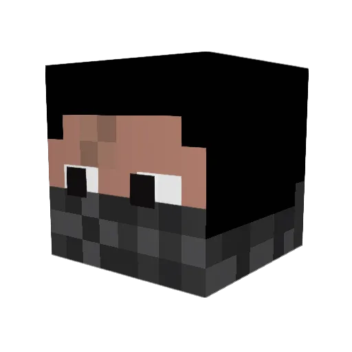 Ky_Rou Minecraft avatar head, 3D render