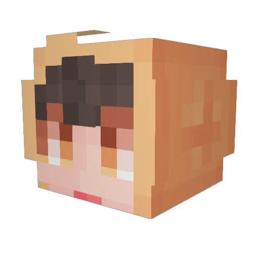 KyaBett Minecraft avatar head, 3D render