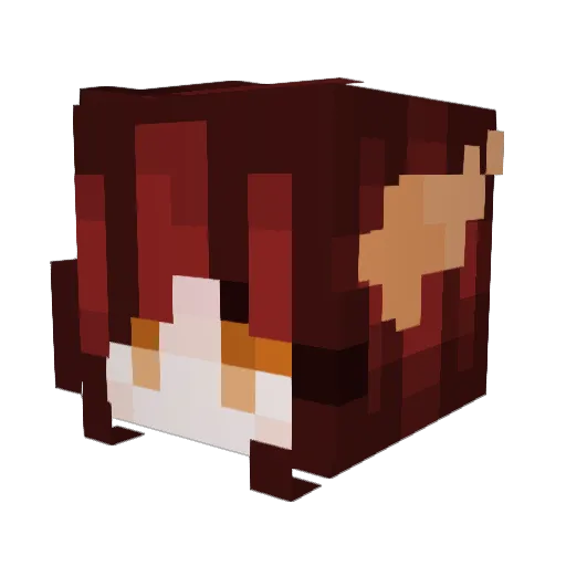 Kya_nini Minecraft avatar head, 3D render