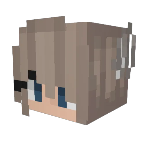 Kyaaaaa Minecraft avatar head, 3D render
