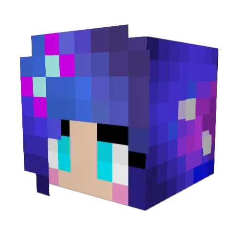 Kyaarahh Minecraft avatar head, 3D render