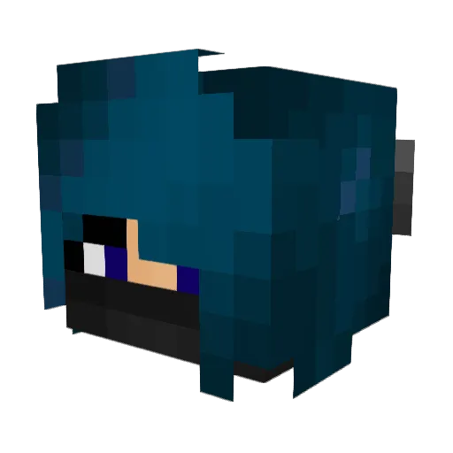 Kyaeh Minecraft avatar head, 3D render
