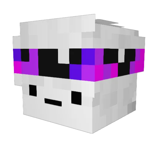 Kyakoo0 Minecraft avatar head, 3D render