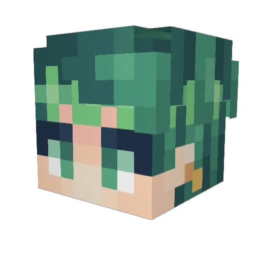 Kyal3e Minecraft avatar head, 3D render