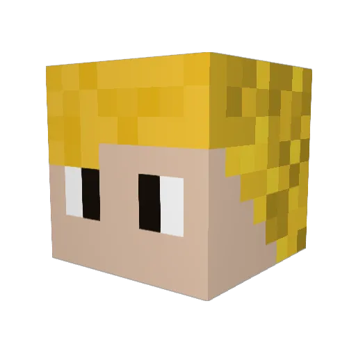 KyanST Minecraft avatar head, 3D render