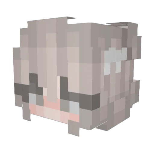 KyandKi Minecraft avatar head, 3D render